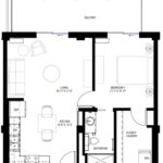 Redwood Rain - 713 sq ft floorplan