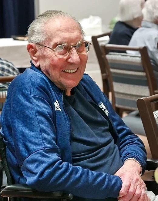 Our 104 year old veteran enjoys a Brewster Place program.